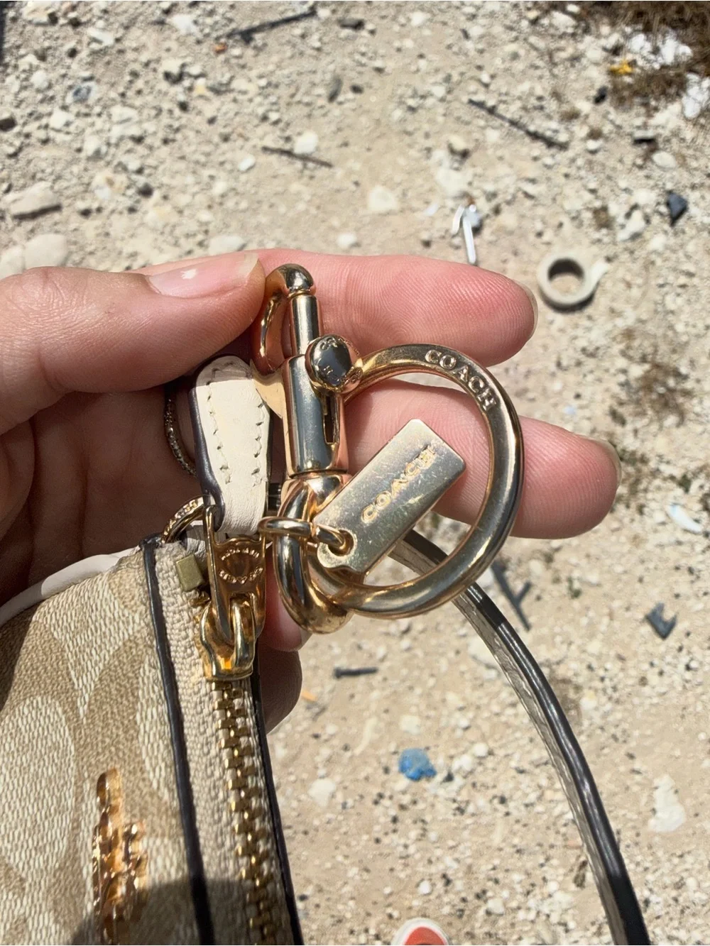 Coach Outlet Mini Nolita Bag Charm In Signature Canvas
